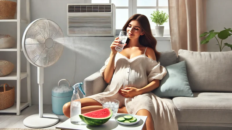 Some ways to help pregnant women stay cool in the summer